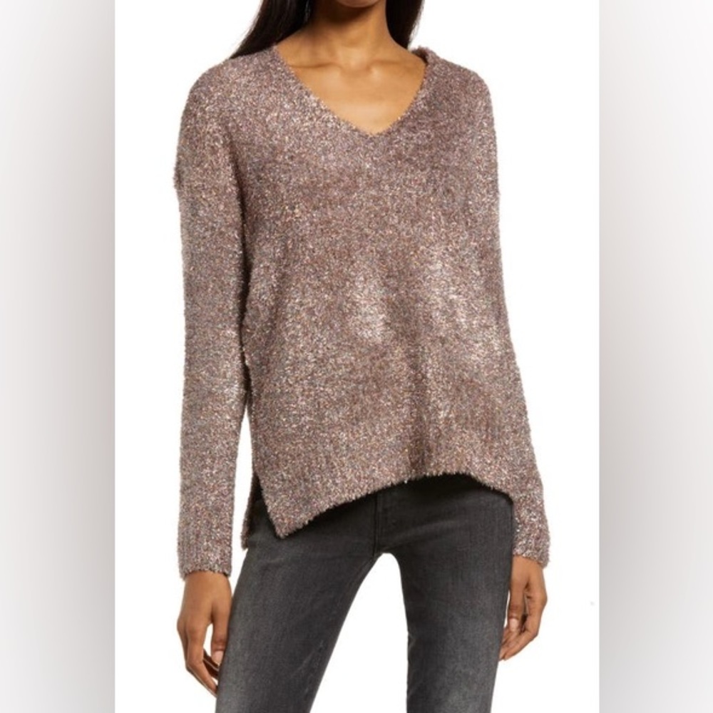 all saints sweater sparkle v-neck